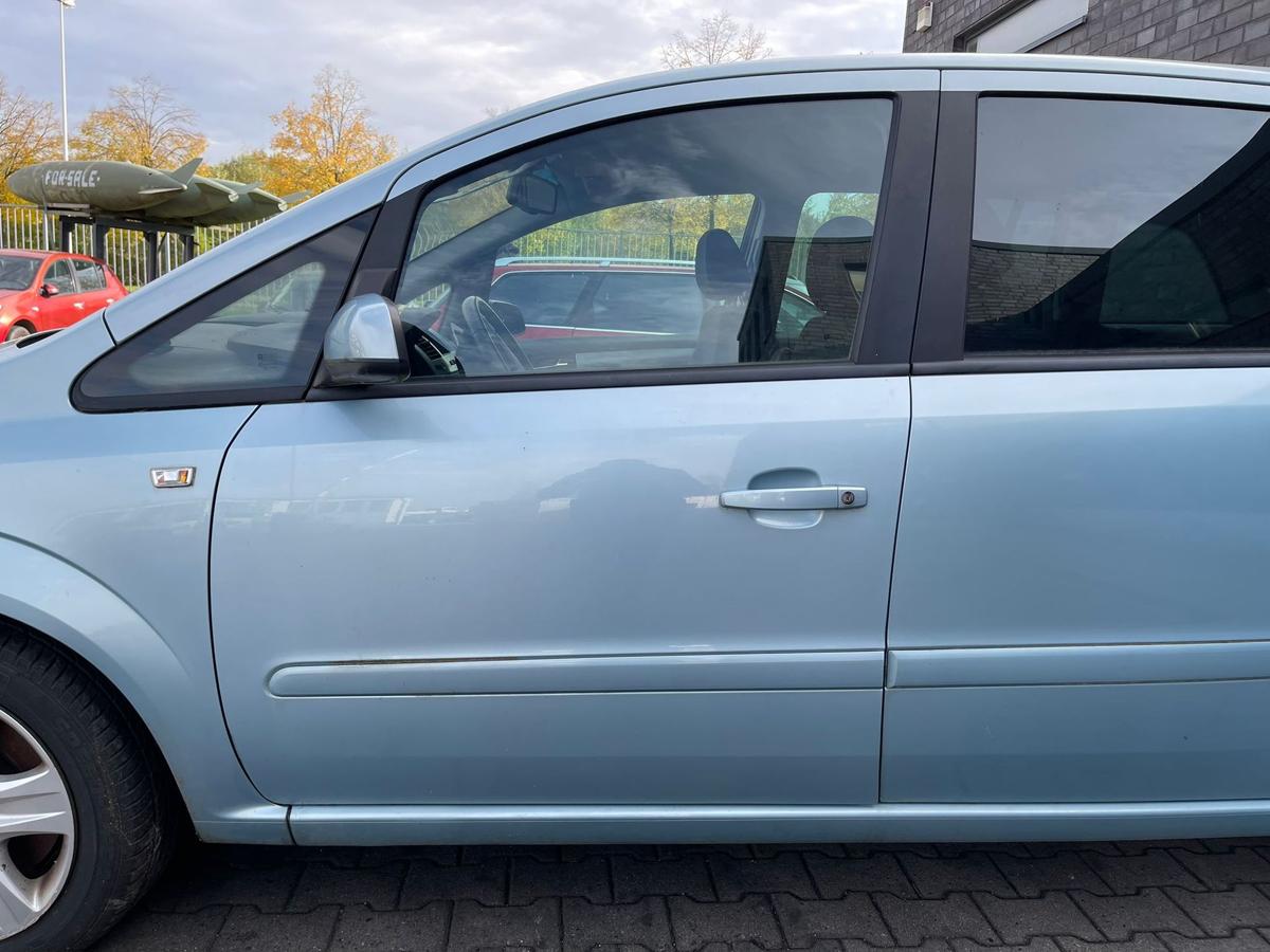 Opel Zafira B original Tür vorn links Fahrertür Z21Y Eisbergblaumetallic BJ09